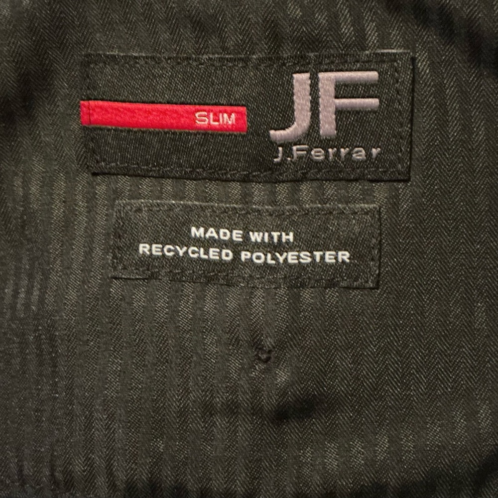 jf j.ferrar Men’s Classic Black Slim Fit Black Suit - Picture 6 of 10
